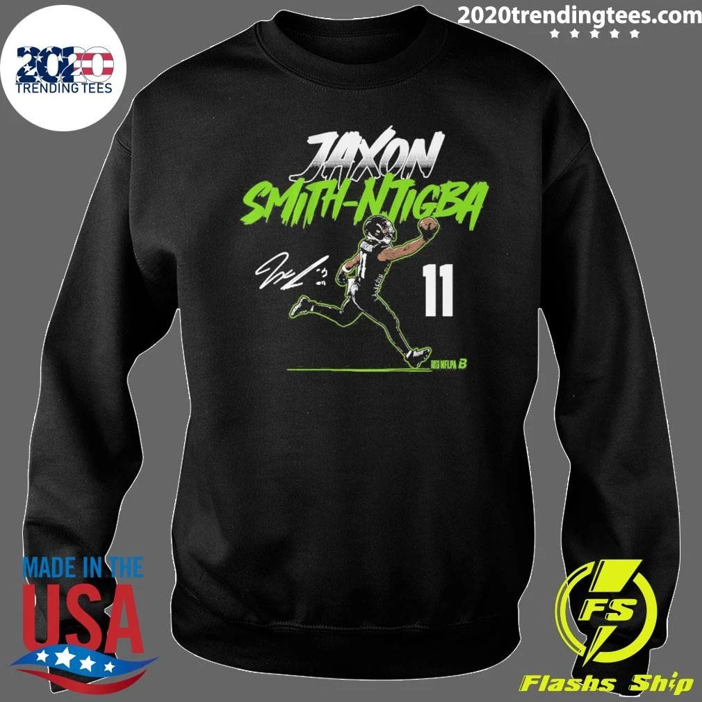 Jaxon Smith-Njigba Name Number Pose Signature Shirt