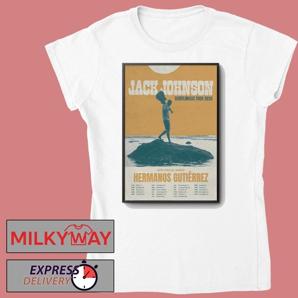 New Jack Johnson Surfilmusic Tour 2026 Poster shirt