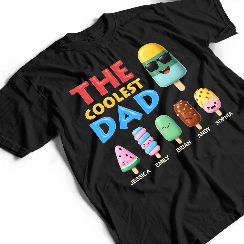 The Coolest Pop Grandpa Dad - Personalized T Shirt