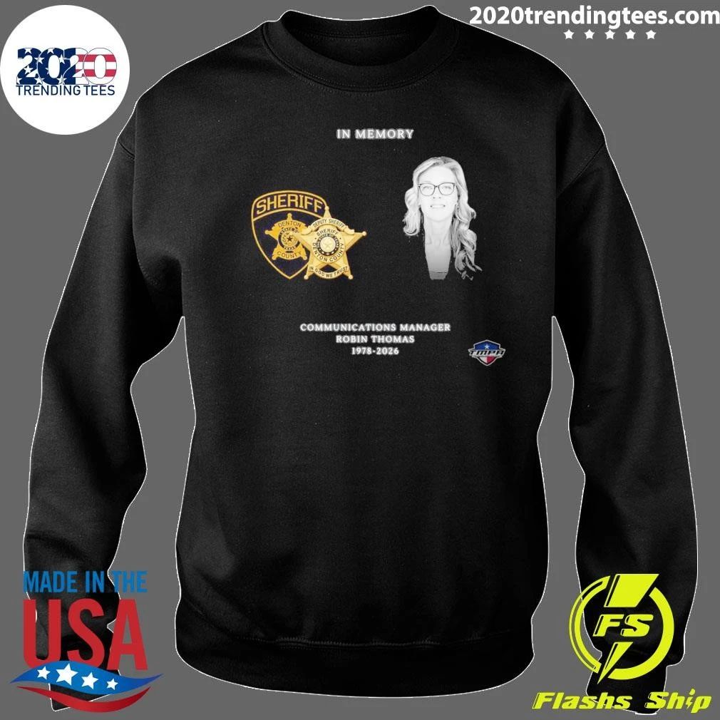 In Memory Communications Manager Robin Thomas 1978-2026 Shirt