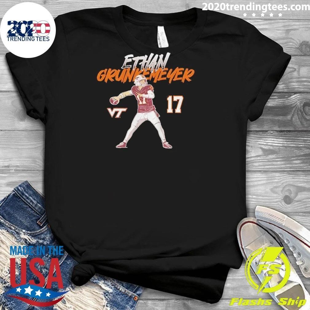 Tech Football Ethan Grunkemeyer Name Number Pose Shirt