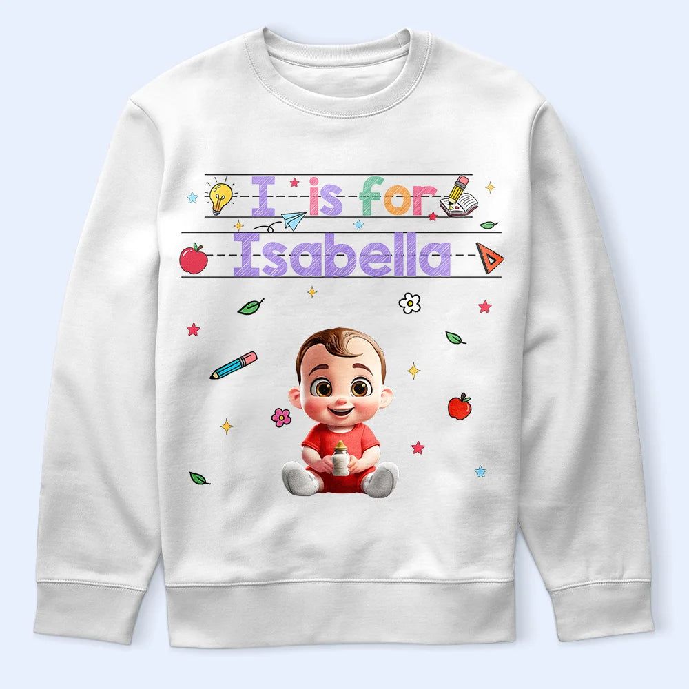 Monogram Kid Is For - Personalized T Shirt