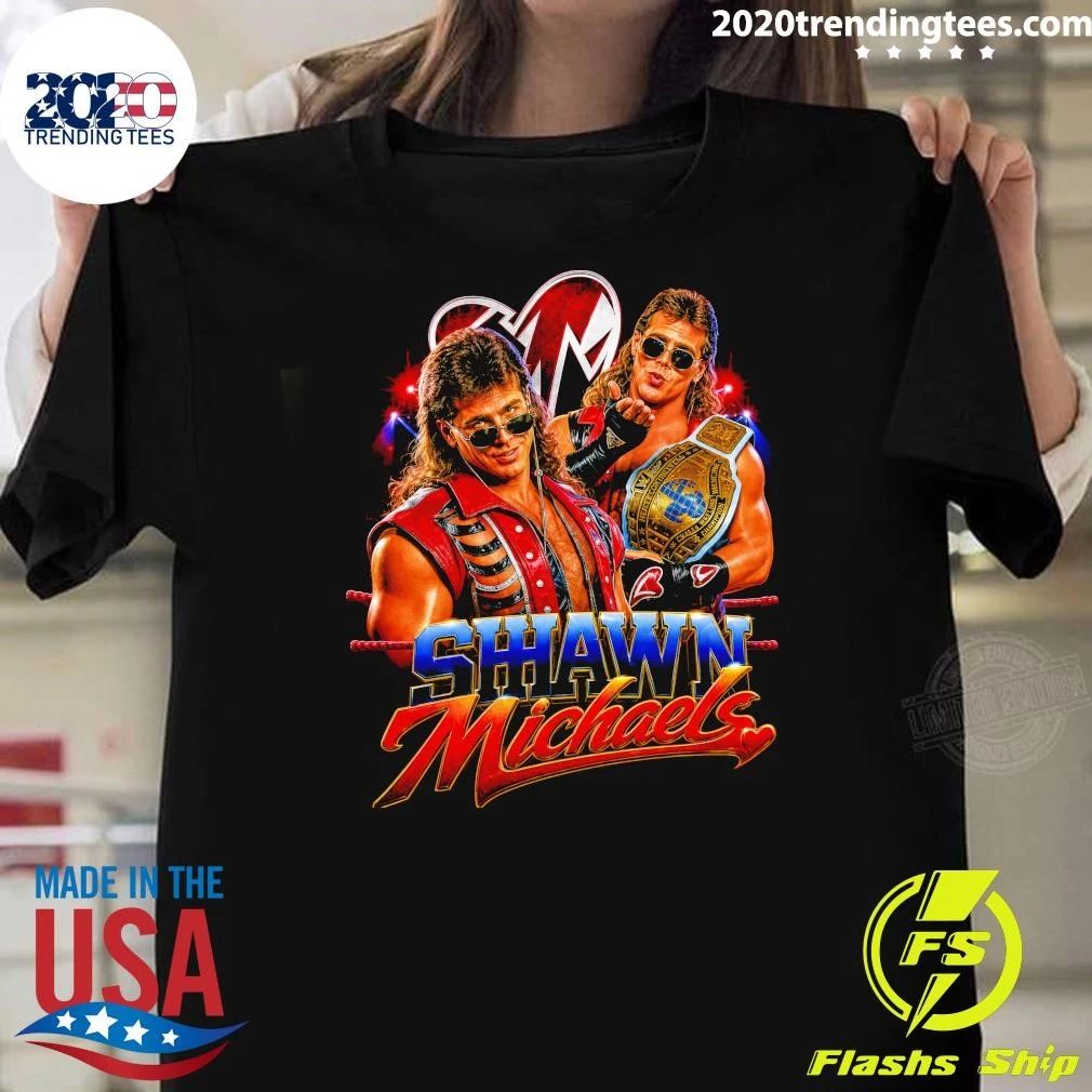 Shawn Michaels Wrestling Champion Belt Fan Tee Shirt