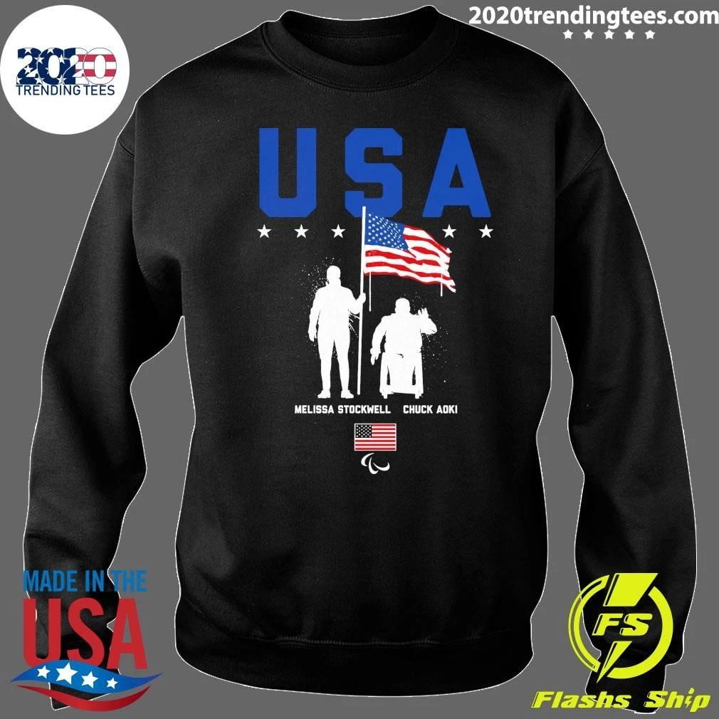 Team USA Melissa Stockwell and Chuck Aoki Flag Bearers Shirt