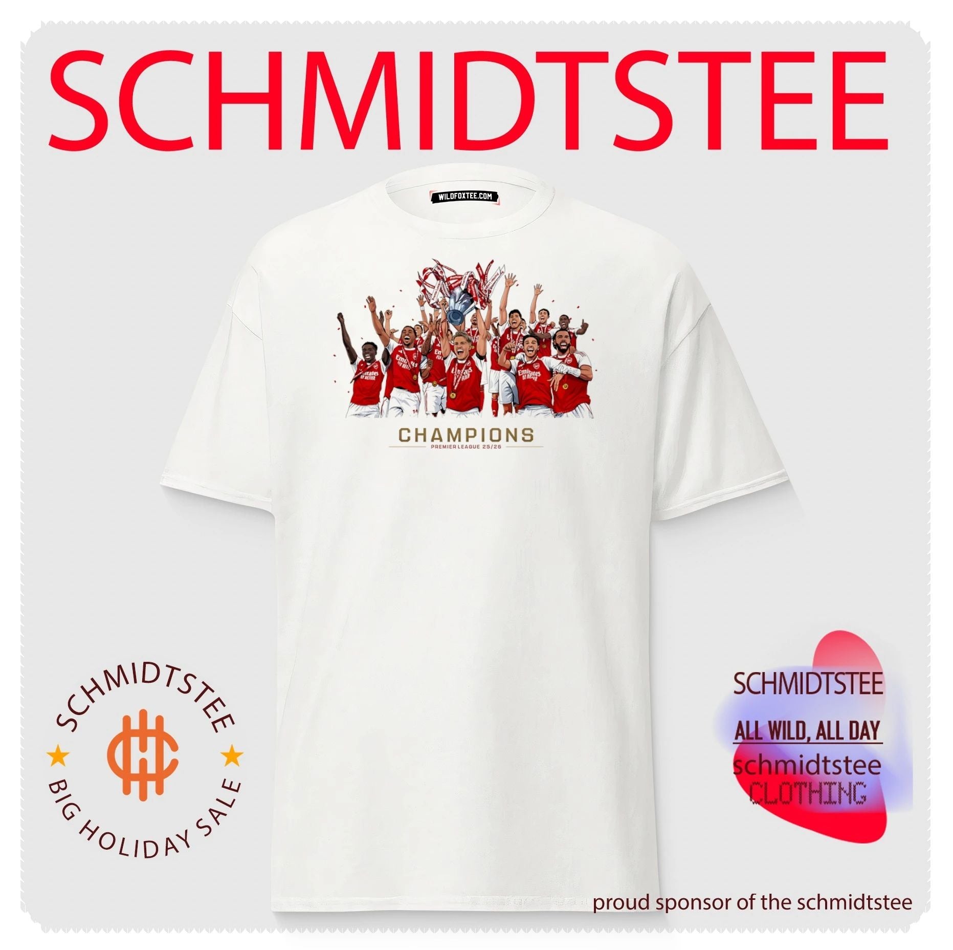 Arsenal FC Champions Premier League 2025 2026 illustration shirt