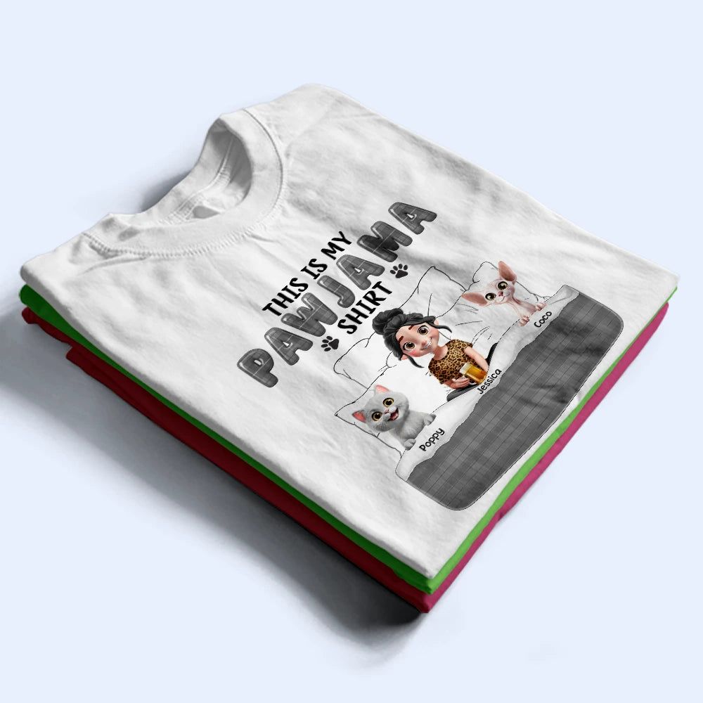 This Is My Pawjama Shirt 3D Effect Pet Lovers - Personalized T Shirt