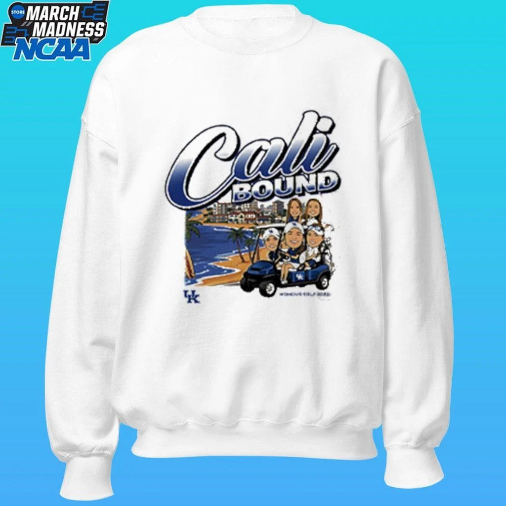 Kentucky Wildcats Ncaa Women’s Golf Team Caricature Cali Bound Shirt