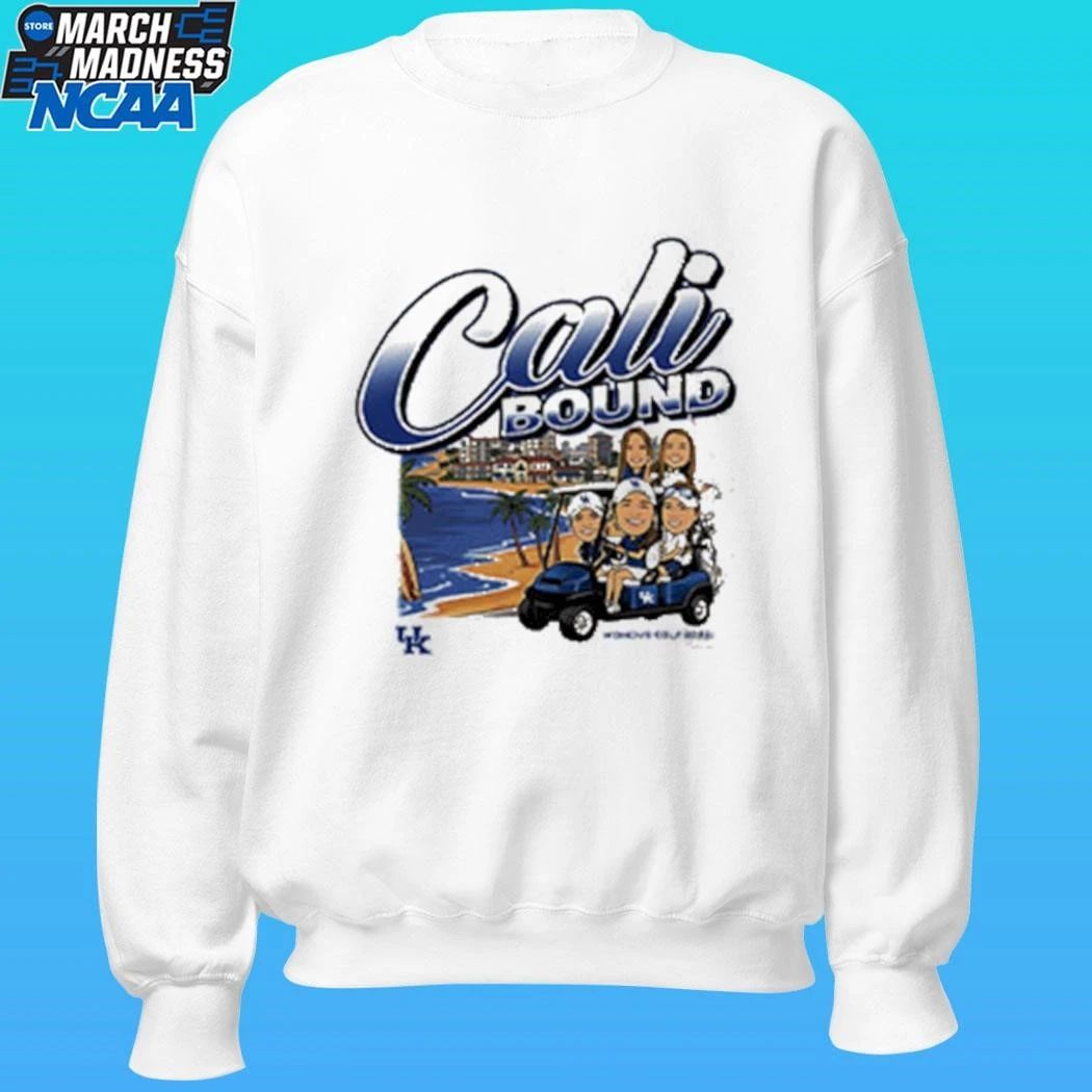Kentucky Wildcats Ncaa Women’s Golf Team Caricature Cali Bound Shirt