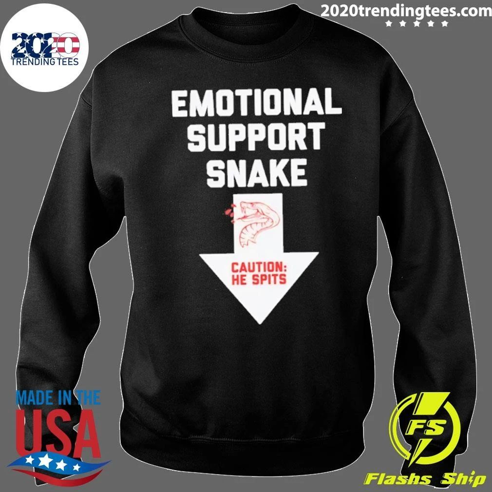 Emotional Support Snake Caution He Spirs Shirt