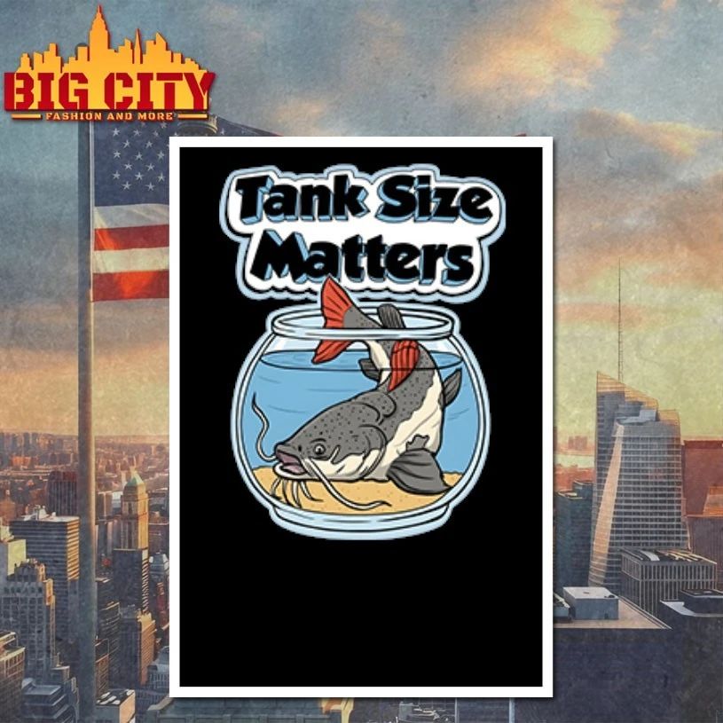 Redtail Catfish Tank Size Matters T-shirt