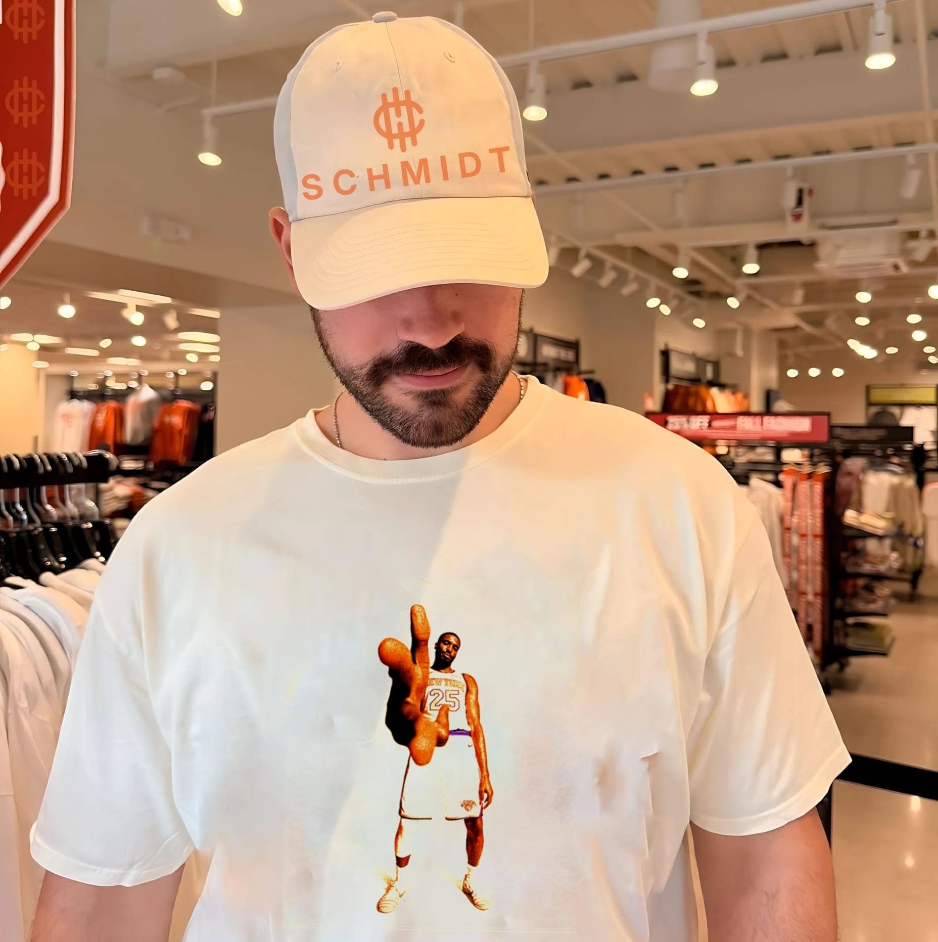 New York Knicks Mikal Bridges hand pose shirt