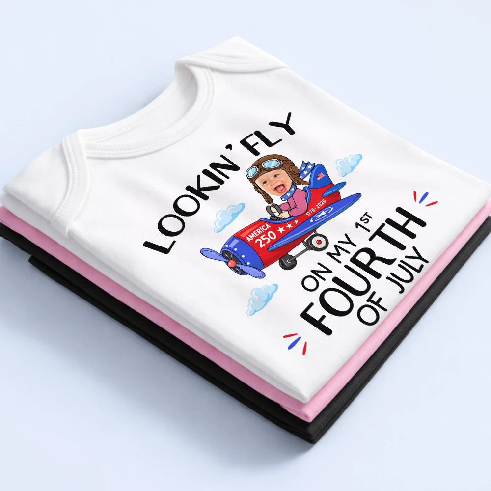 Custom Photo America 250 Lookin' Fly Baby - Personalized Baby Onesie
