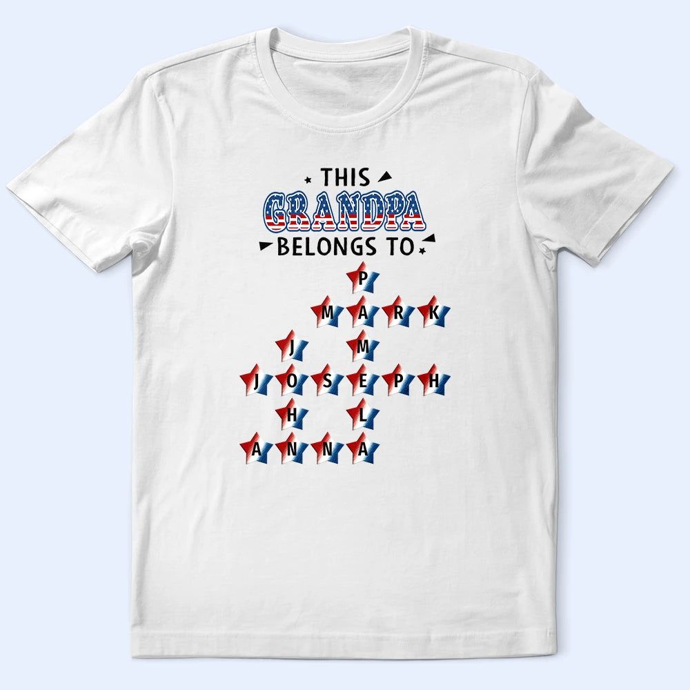 Crossword This Grandpa Belongs To Kids - Personalized T Shirt