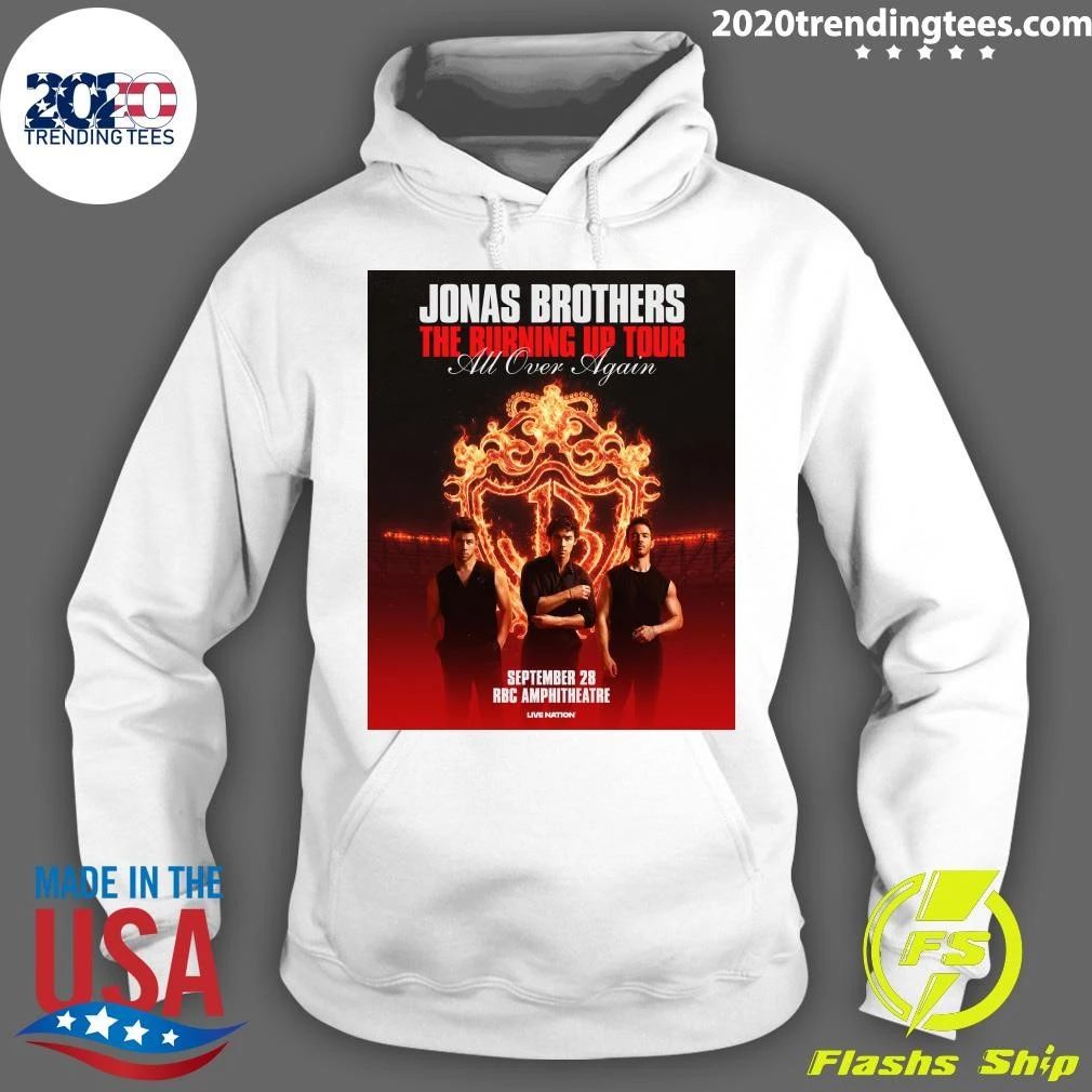 Jonas Brothers The Burning Up Tour All Over Again September 28, 2026 Shirt