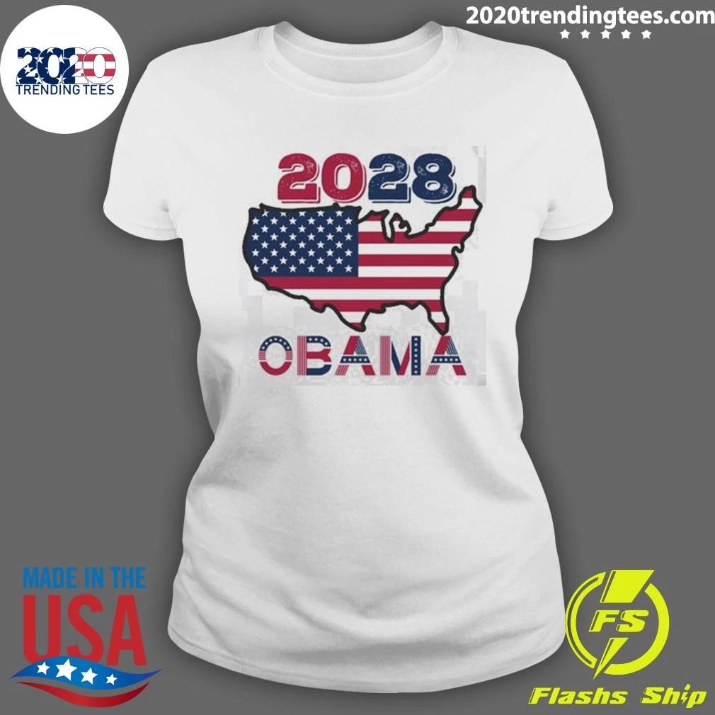 Barack Obama 2028 for President Election Tee Shirt