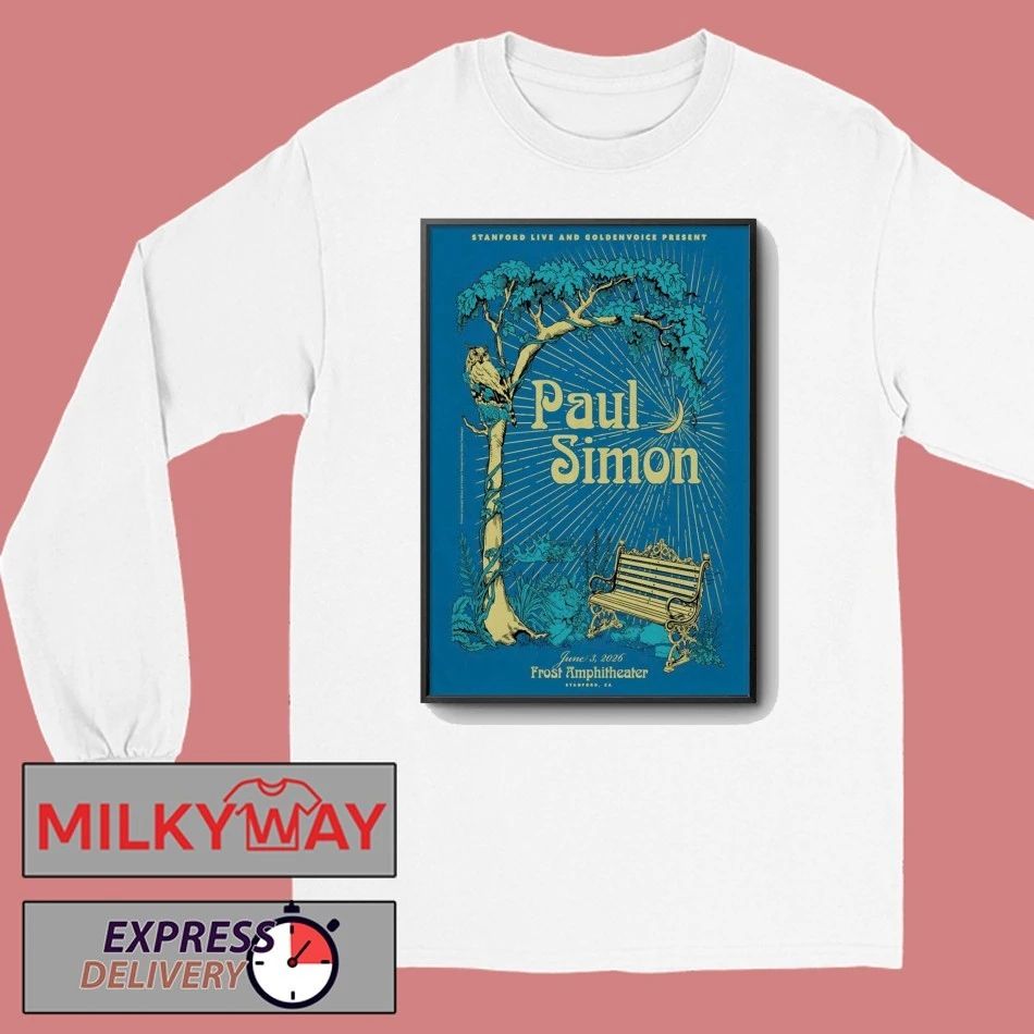 Paul Simon Stanford CA 6 3 2026 Poster shirt
