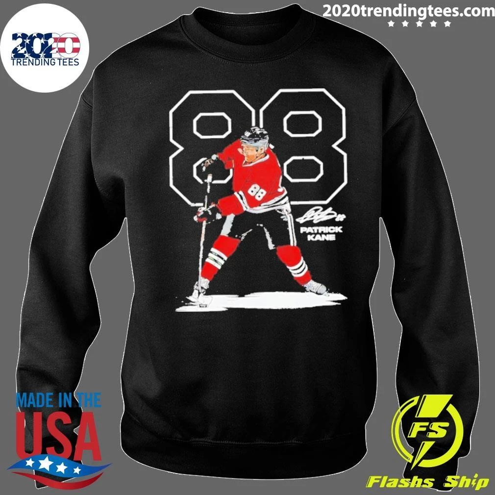 Premium Patrick Kane #88 Chicago Blackhawks Hockey Outline Signature Shirt