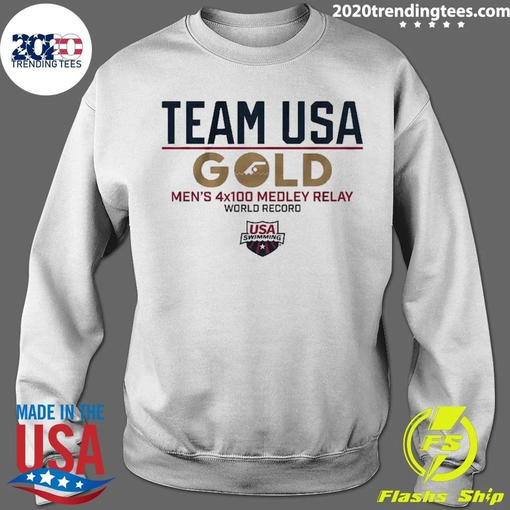 Team USA Swimming Gold Men’s 4x100m Medley Relay World Record Shirt