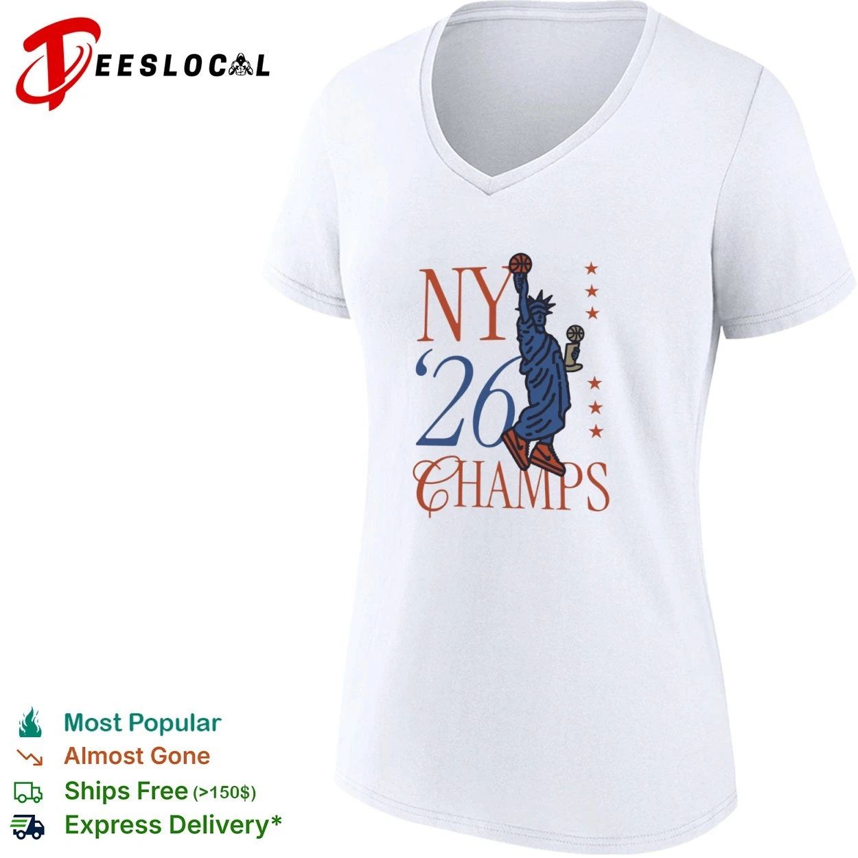 NY 26 Champs New York City Basketball Liberty Baller T-shirt