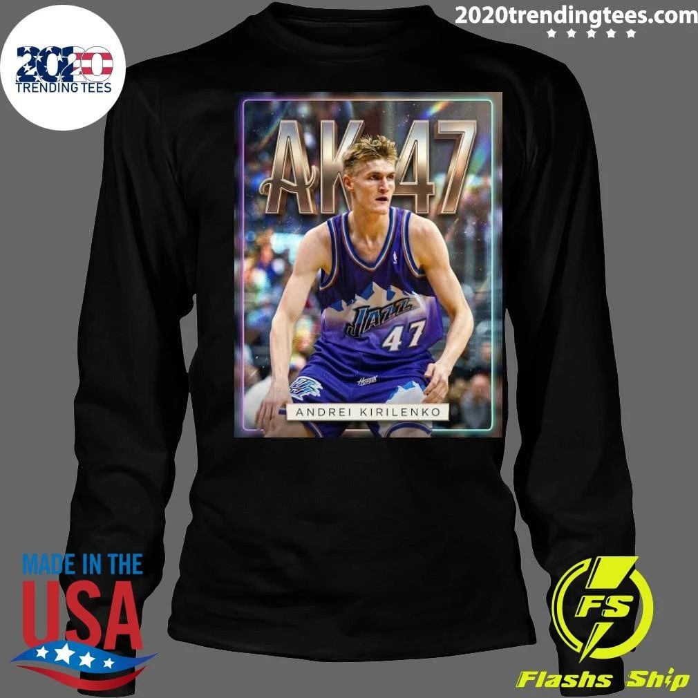Andrei Kirilenko AK-47 Utah Jazz Legendary NBA Basketball Art Shirt