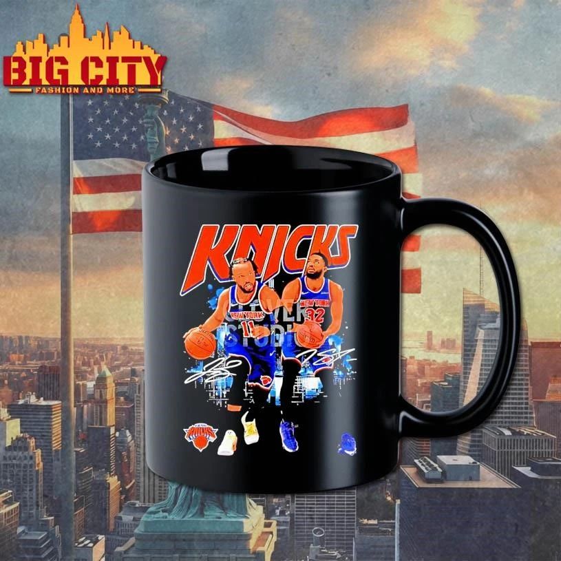 Jalen Brunson And Karl Anthony Towns New York Knicks Nba Playoffs 2026 Skyline Shirt