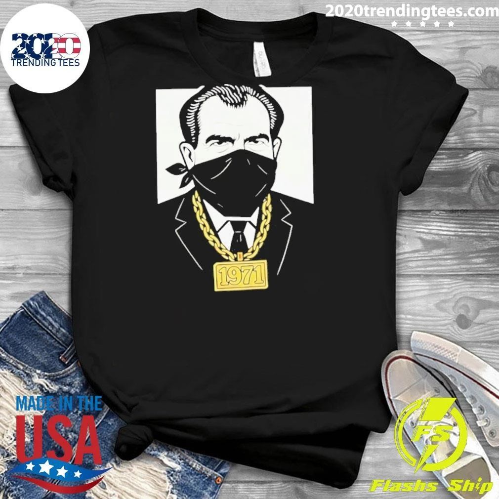 Richard Nixon 1971 Bandana Gold Chain Shirt