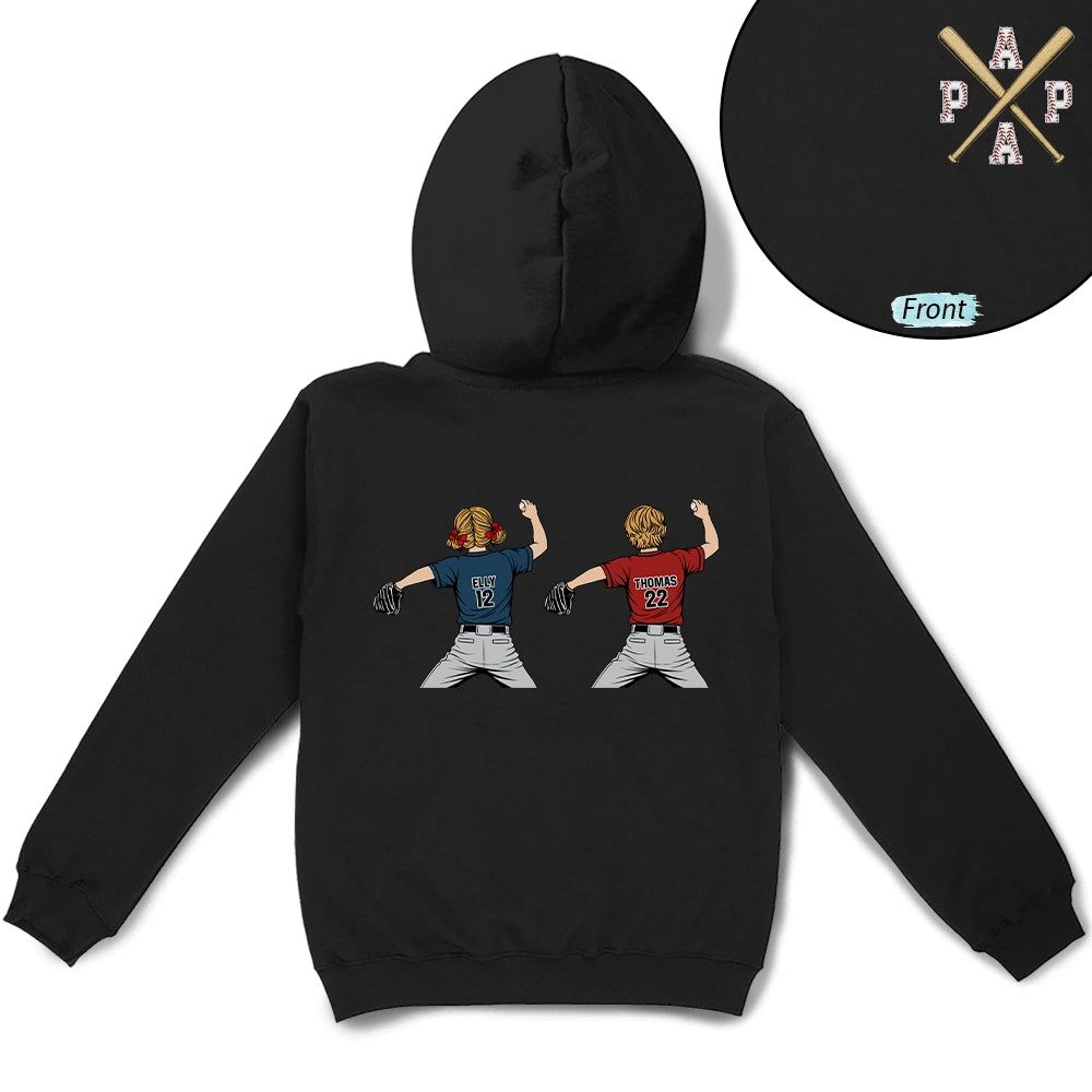 Baseball Dad Crossed Arrows - Personalized T Shirt
