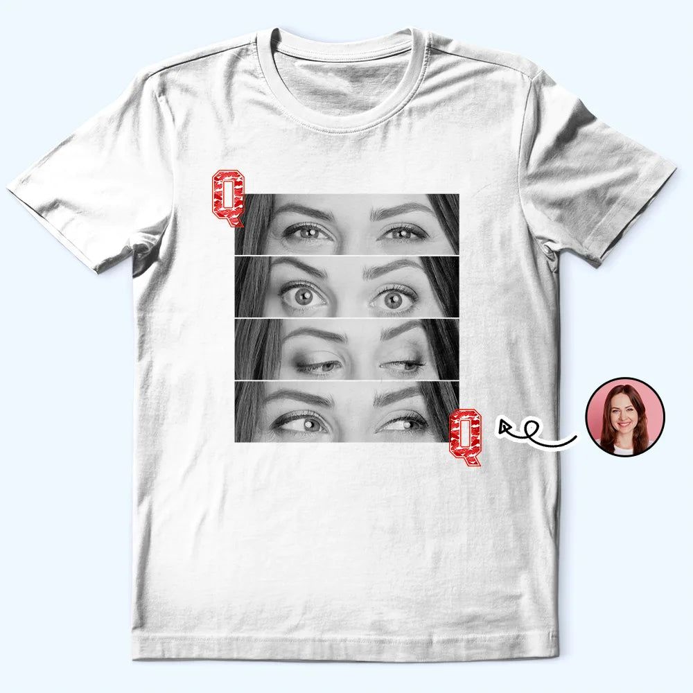 Custom Photo Lipstick Letter Couple - Personalized T Shirt