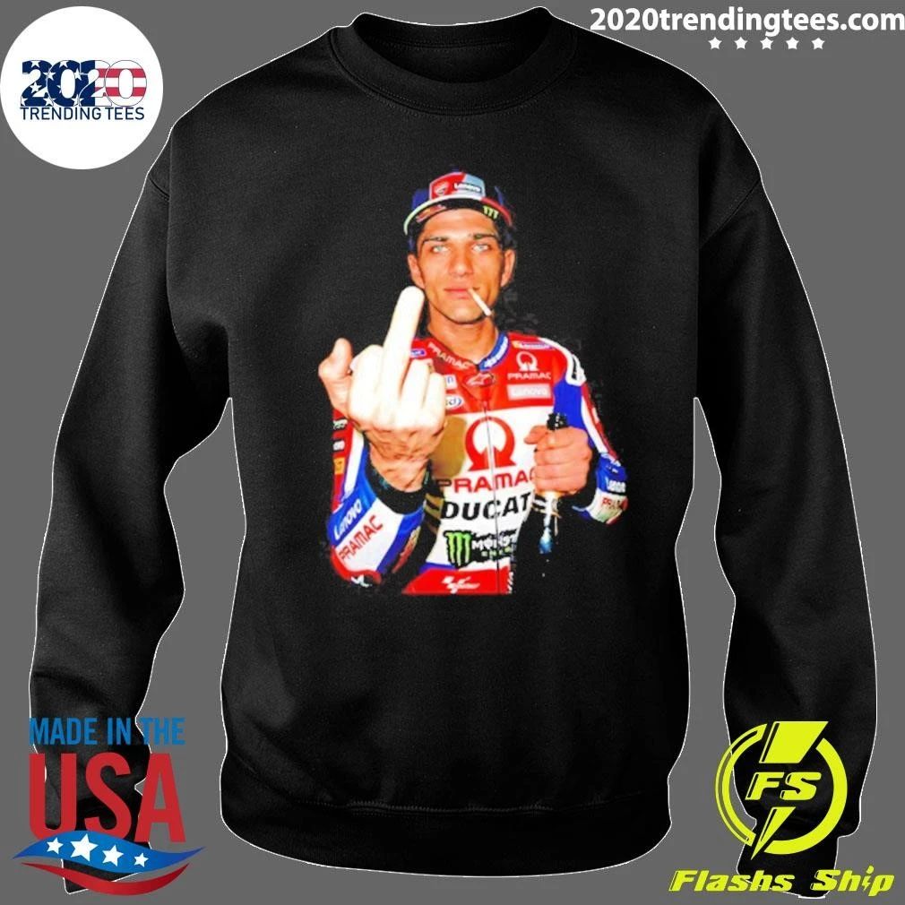 Jorge Martin Pramac Motogp Motorcycle Racing Middle Finger Beer And Smoking Shirt