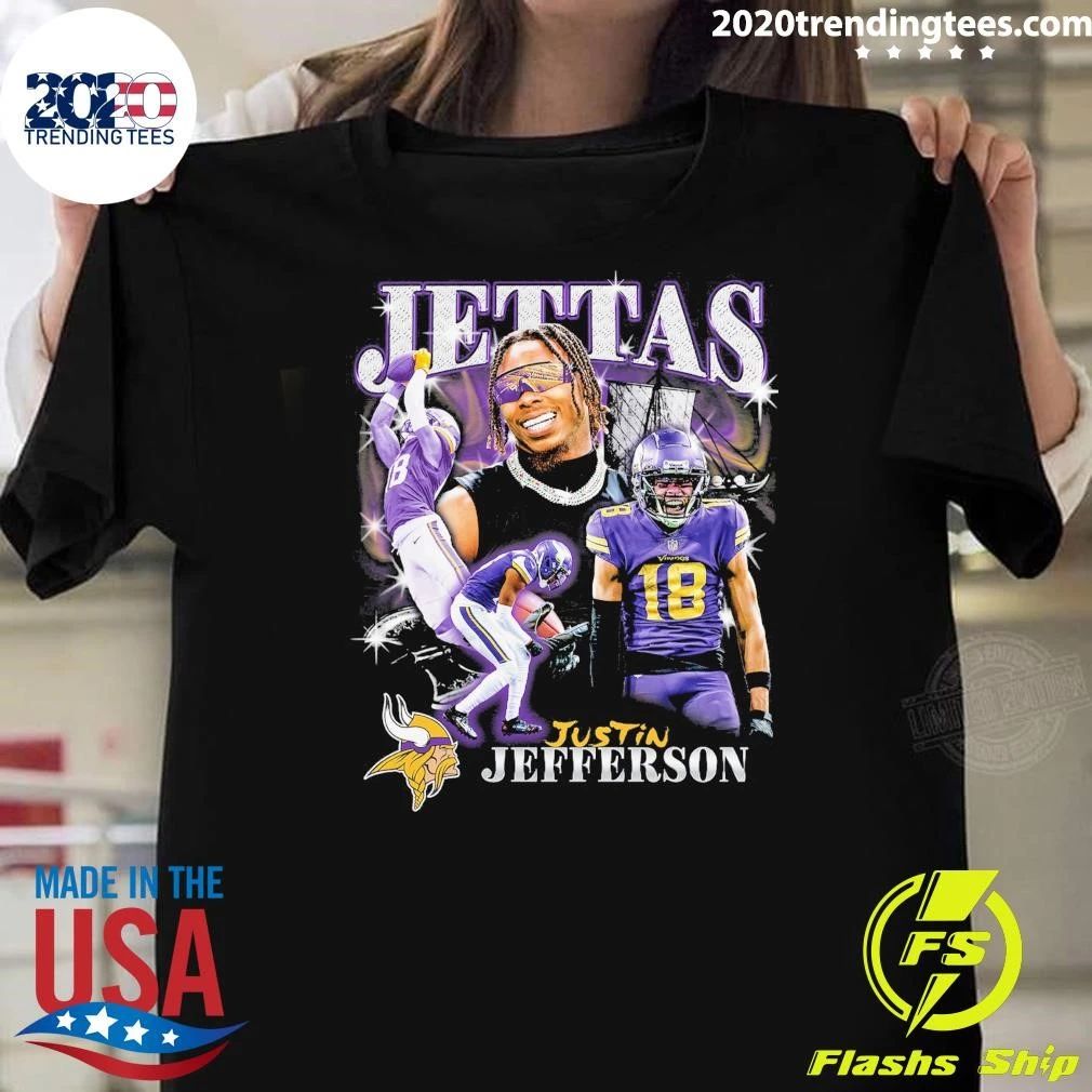Fanatics Black Minnesota Jettas Justin Jefferson Notorious Player Shirt