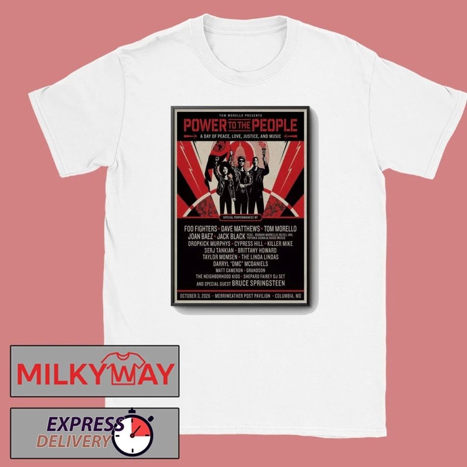 LIMITED Oct 03 2026 Power To The People Festival Columbia, Maryland Poster TOUR shirt
