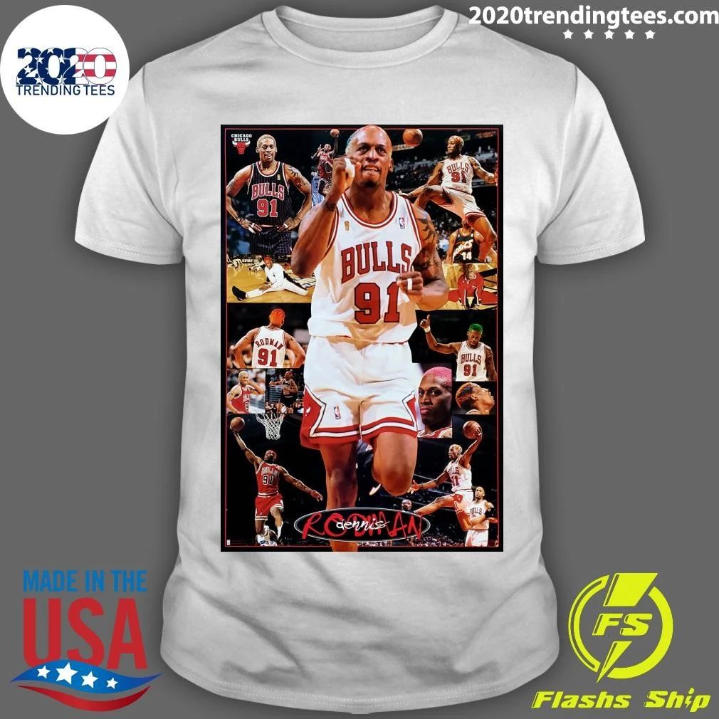 Dennis Rodman Chicago Star Chicago Bulls NBA Shirt