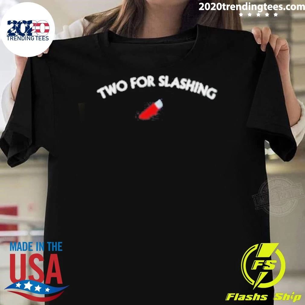 Two For Slashing Horror Movie Slasher Knife Shirt