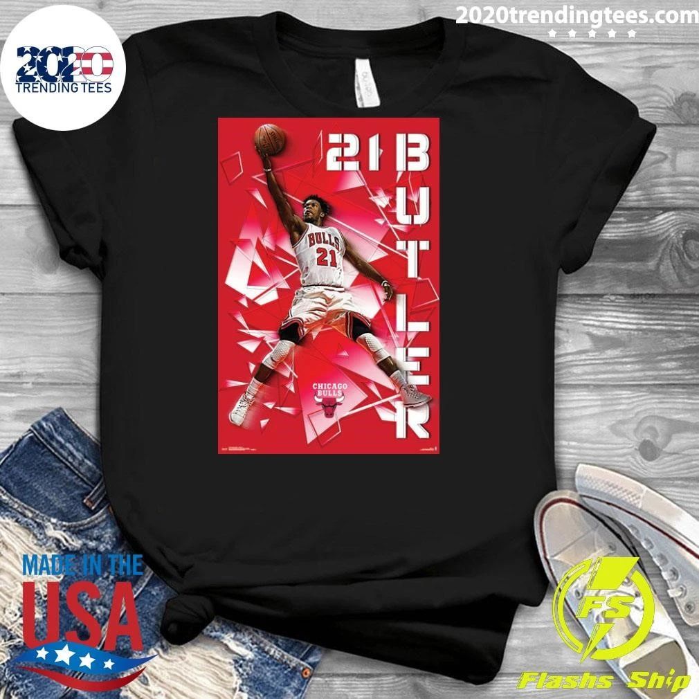 Jimmy Butler Smashing Chicago Bulls Official NBA Basketball Shirt