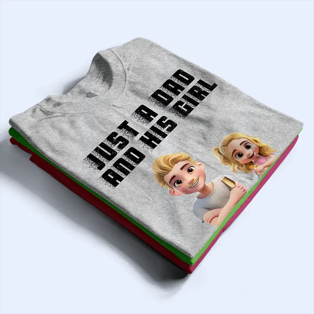 Just A Dad And His Girl Grunge Style - Personalized T Shirt