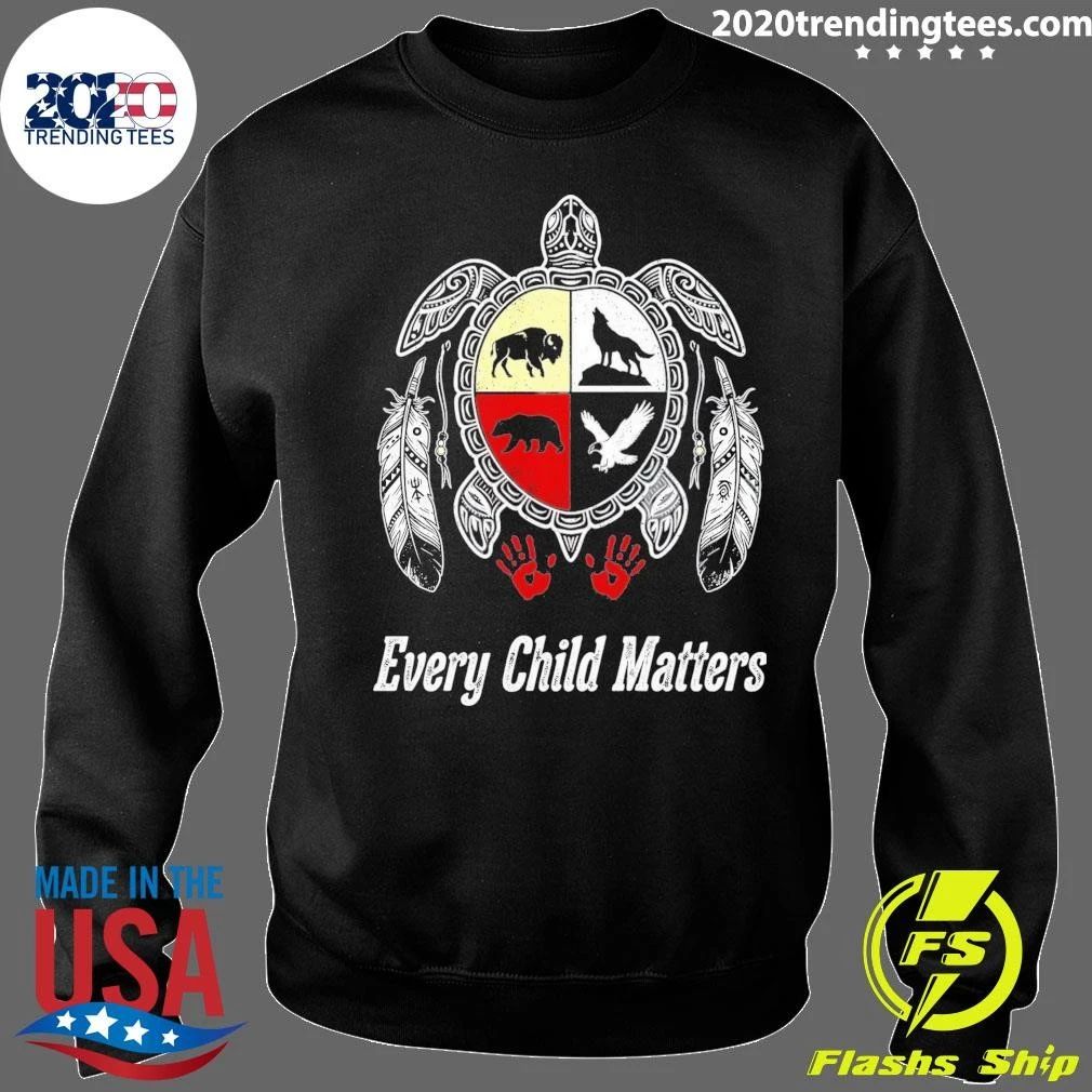 Native American Turtle Medicine Wheel Every Child Matters Shirt
