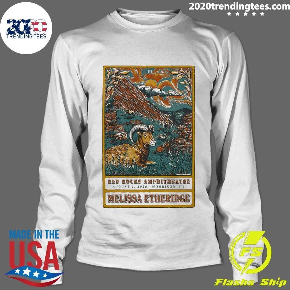 Melissa Etheridge Red Rocks Morrison Co 2026 Concer Shirt