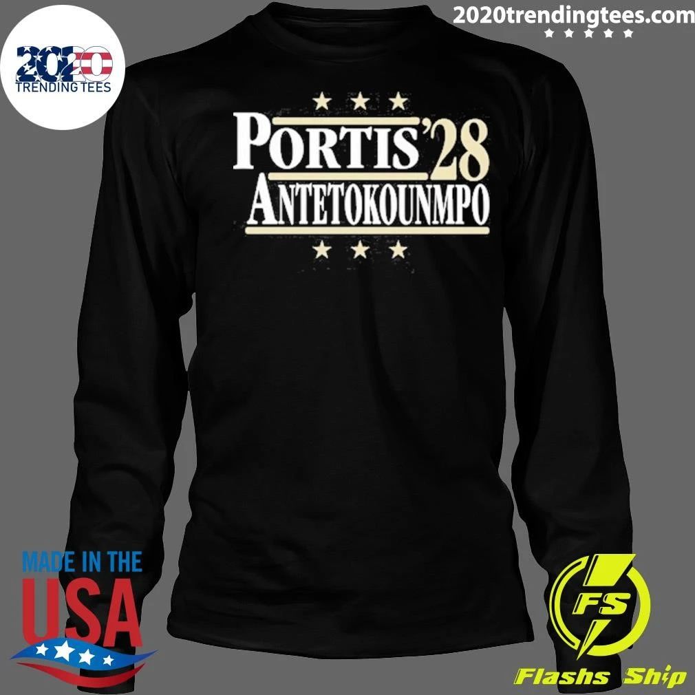 Portis & Antetokounmpo ’28 Political Campaign Parody Basketball Legends For President Fan Shirt