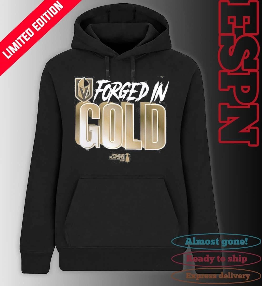 Vegas Golden Knights 2026 NHL Playoffs Forged In Gold Shirt