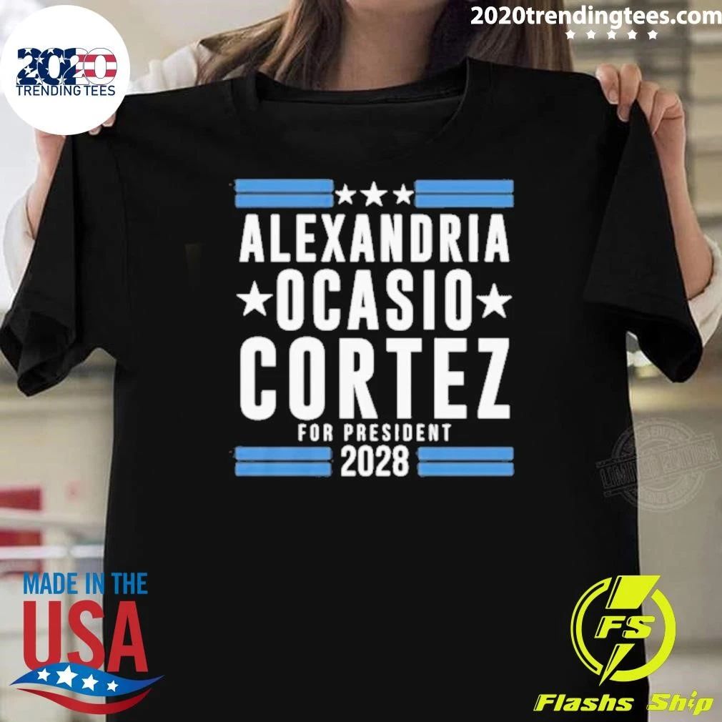 Alexandria Ocasio Cortez For President 2028 Shirt