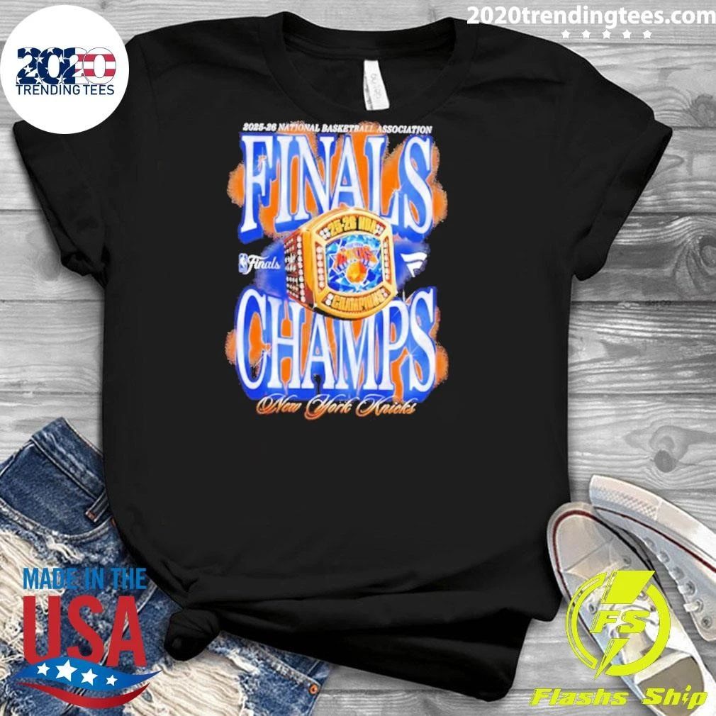 2025-26 National Basketball Association New York Knicks 2026 NBA Finals Champions Ring Shirt