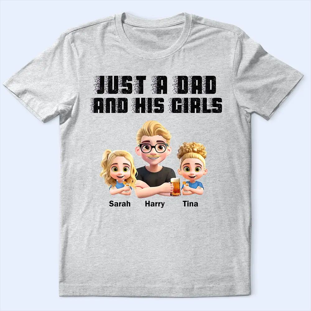 Just A Dad And His Girl Grunge Style - Personalized T Shirt