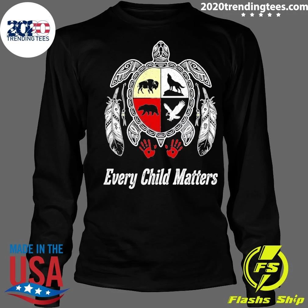 Native American Turtle Medicine Wheel Every Child Matters Shirt