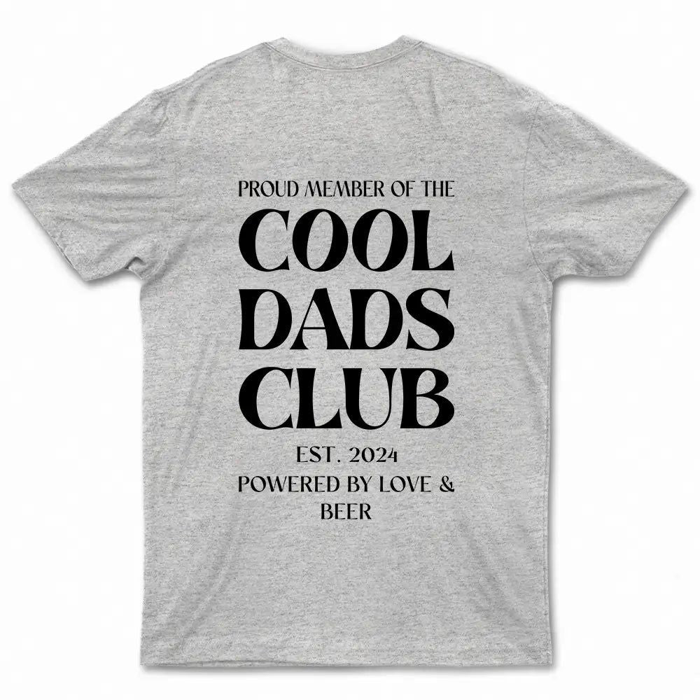 Custom Photo Pencil Sketch Art Cool Dads Club Powered By Love - Personalized T Shirt
