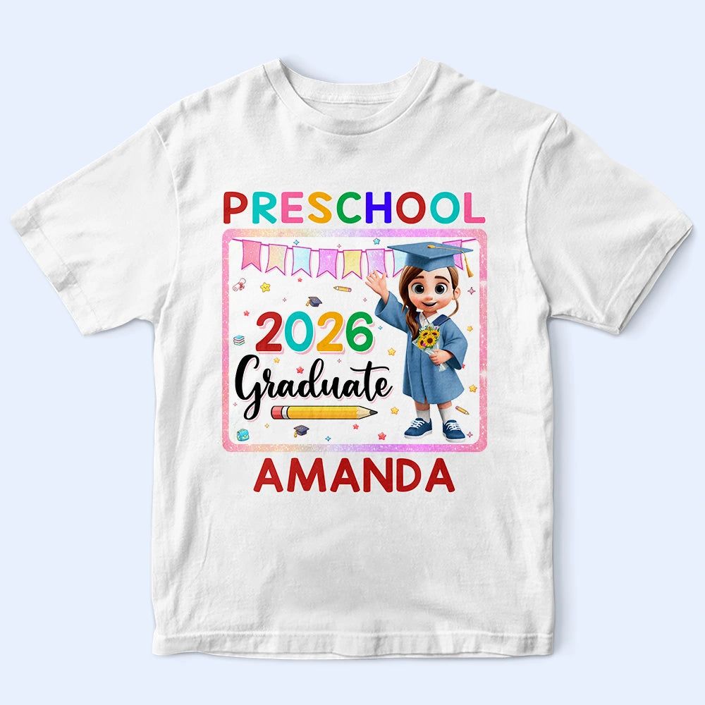 Cute Graduation Kid Kindergarten Preschool - Personalized T Shirt