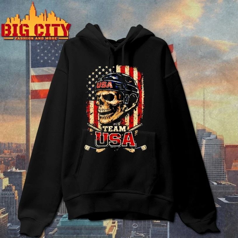 Skull Usa Hockey olympic 2026 T-shirt