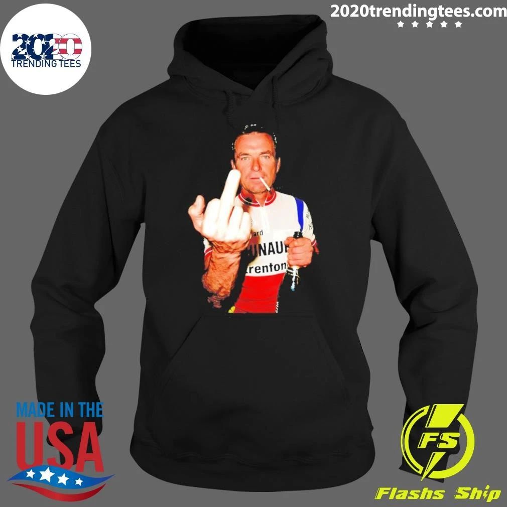 Bernard Hinault Legend Tour De France Middle Finger Beer And Smoking Shirt