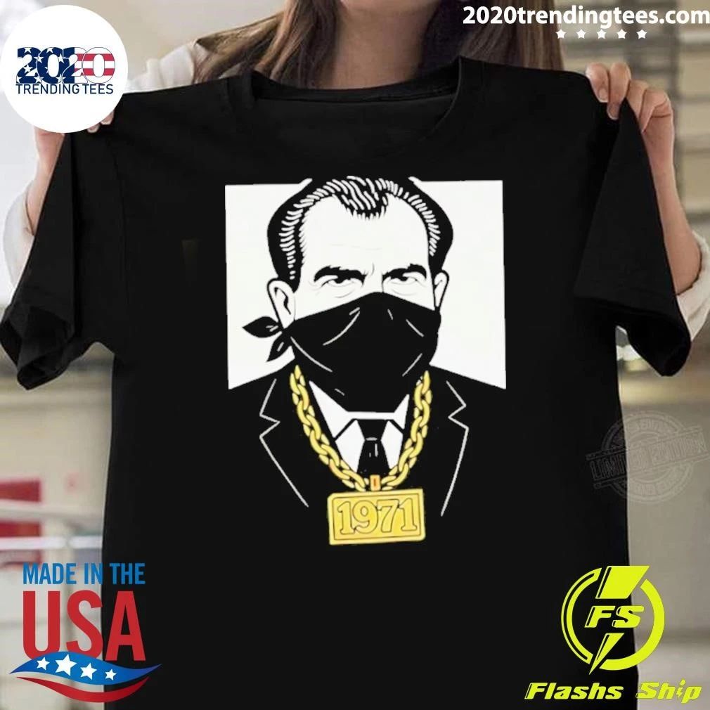 Richard Nixon 1971 Bandana Gold Chain Shirt