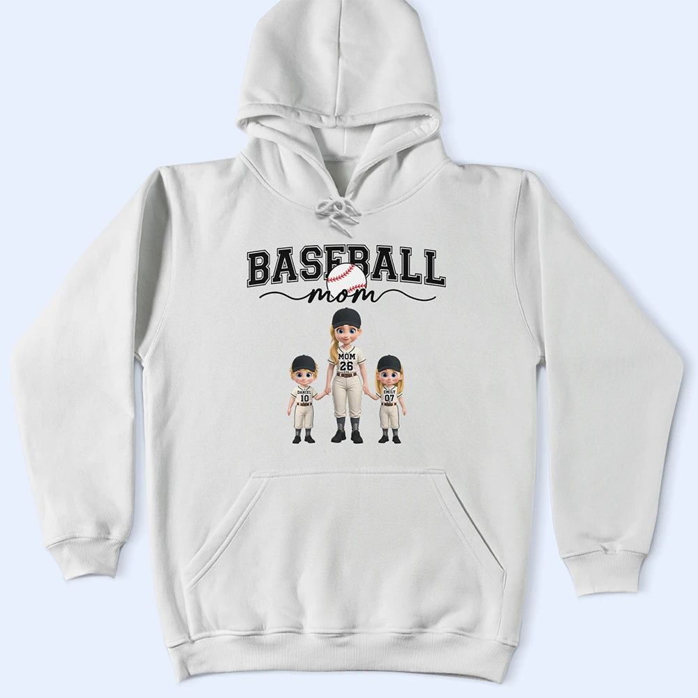 Baseball Mom Kids - Personalized T Shirt
