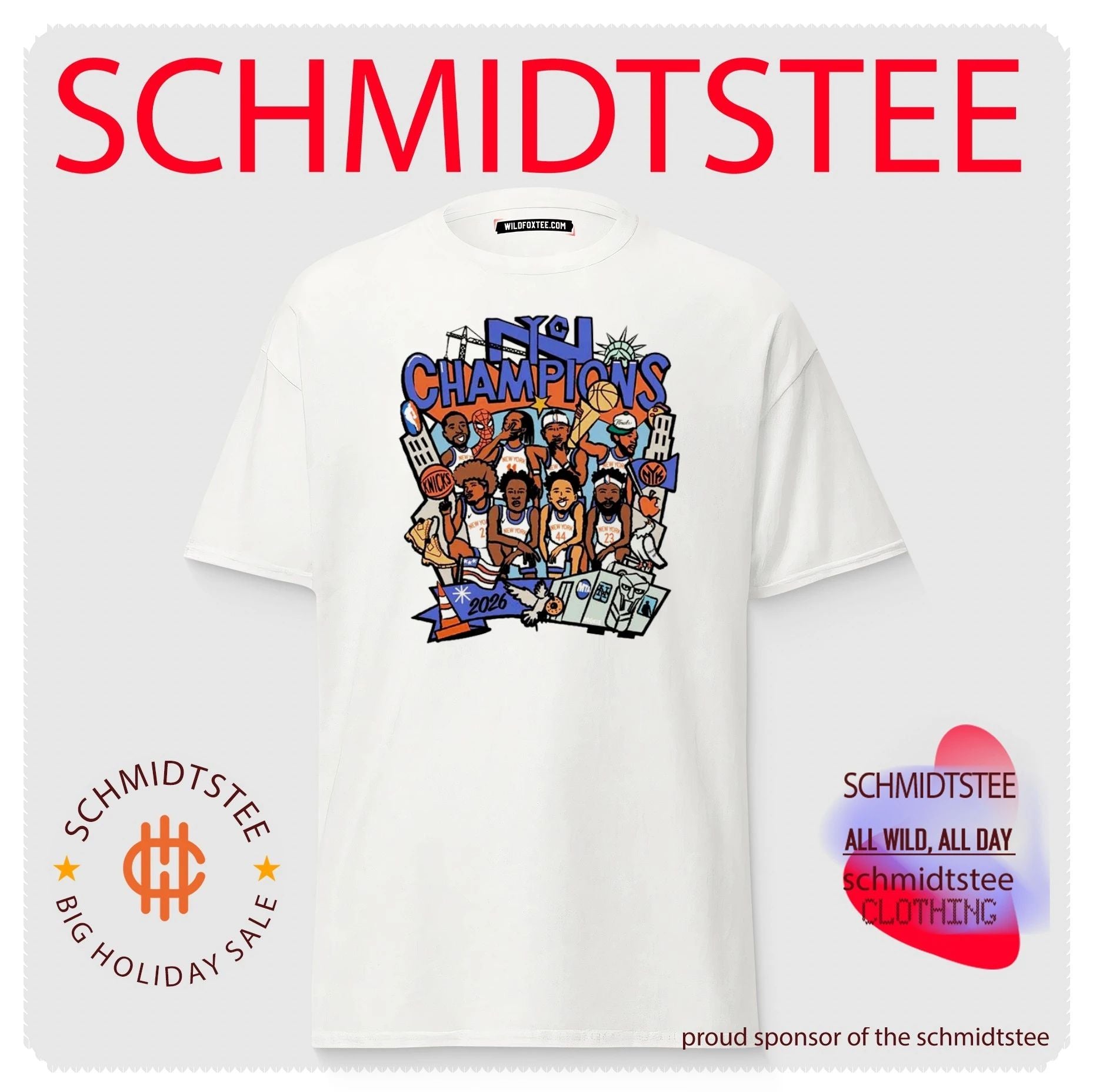 New York Knicks rookiesigns NYC Champions caricature paint shirt
